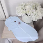 MimiNu, Soft, Teddy, otulaczek, śpiworek z czapeczką, 2w1, baby blue, TOG 0.5, 0-3 m