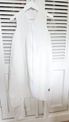 MimiNu, śpiworek z nogawkami, muślin, letni, śmietanka, TOG 0.5, rozmiar M, 2-6 l