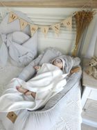 MimiNu, szmatka sensoryczna muślinowa, szary, 30-30 cm