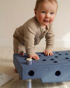 Modu, Baby Activity Set, zestaw klocków aktywizujących z funkcją jeździka, Deep Blue/Sky Blue