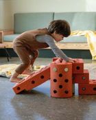 Modu, Dreamer Set, kreatywne klocki rozwijające motorykę dużą, z funkcją jeździka, pomarańczowy