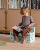 Modu, Explorer Set, kreatywne klocki rozwijające motorykę dużą, z funkcją jeździka, miętowy