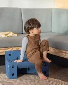 Modu, Explorer Set, kreatywne klocki rozwijające motorykę dużą, z funkcją jeździka, niebieski