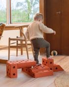 Modu, Explorer Set, kreatywne klocki rozwijające motorykę dużą, z funkcją jeździka, pomarańczowy