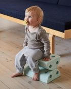 Modu, Kids Stool, sensoryczny blok piankowy, zestaw uzupełniający do klocków aktywizujących, Ocean Mint/Forest Green