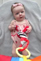 Mom's Care, cudak, kontrastowa zabawka zawieszka sensoryczna, czerwona