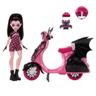 Monster High, Wampirystyczny skuter + lalka Draculaura, zestaw do zabawy