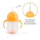 Munchkin, kubek niekapek ze słomką, pomarańczowy, 207 ml