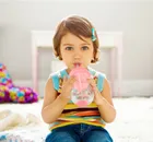 Munchkin, kubek niekapek ze słomką, różowy, 207 ml