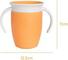 Munchkin, Miracle 360°, kubek treningowy z uchwytami, pomarańczowy, 207 ml