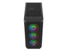 Natec, Fury Shobo SH4F RGB Midi Tower, obudowa komputerowa z oknem, czarna