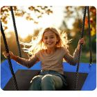 Neo-Sport, Swingo huśtawka bocianie gniazdo prostokątna, 110-70 cm