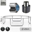 Neo-Sport, trampolina ogrodowa z siatką wewnętrzną i drabinką, 14ft/435 cm