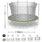 Neo-Sport, trampolina ogrodowa z siatką wewnętrzną i drabinką, 6ft/183 cm