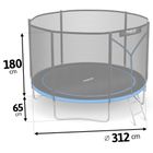 Neo-Sport, trampolina ogrodowa z siatką zewnętrzną i drabinką, 10ft/312 cm