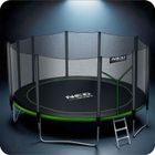 Neo-Sport, trampolina ogrodowa z siatką zewnętrzną i drabinką, 15ft/465 cm