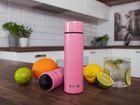 N'oveen, butelka termiczna LED, Pink Mat, 280 ml