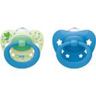 Nuk, Signature, smoczek silikonowy, 6-18m, niebieski, 2 szt.