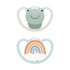 Nuk, Space, smoczek silikonowy, 0-6m, żaba, 2 szt.