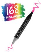 Nukido, markery alkoholowe z torbą, 168 szt.