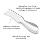 Nuvita, zestaw na ciemieniuchę: szczotka i grzebień, naturalne włosie, powder blue