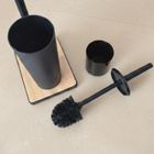 Nuxio, Ivlo, szczotka do WC z uchwytem na papier toaletowy i bambusową podstawką, 65 cm