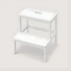 Nuxio, Krok, bambusowy taboret ze schodkiem, 46 cm