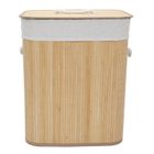 Nuxio, Sana, bambusowy kosz na pranie z wyjmowanym workiem, 60l