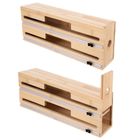 Orion, dyspenser do folii, podwójny, drewniany