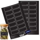 Orion, etykiety samoprzylepne na słoiki, czarne, 28 szt.