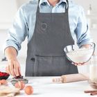 Orion, fartuch kuchenny, bawełniany, wiązany, szary