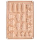 Orion, forma do ciastek i pralin, silikonowa, beżowa, 34-24,5-1 cm