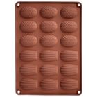 Orion, forma do ciastek i pralin, silikonowa, brązowa, 34-25-1 cm