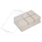 Orion, forma do kostek lodu z pokrywką, silikonowa, beżowa XXL, 18.5-12-5 cm