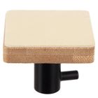 Orion, haczyk, wieszak samoprzylepny, drewniany, metalowy, czarny, 4,5-4,5 cm, 2 szt.