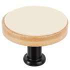 Orion, haczyk, wieszak samoprzylepny, drewniany, metalowy, czarny, 5 cm, 2 szt.