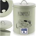 Orion, kompostownik kuchenny z filtrem węglowym, metalowy, zielony, Greenish, 8 l