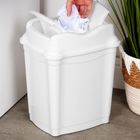 Orion, kosz na śmieci, plastikowy, biały, 9l