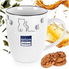 Orion, kubek porcelanowy, biały, kotek, 380 ml