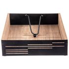 Orion, Line, serwetnik z dociskiem, metalowy, czarny, 18-18-5 cm