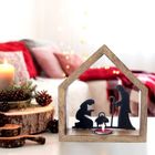 Orion, Mango, świecznik drewniany, szopka bożonarodzeniowa, 20-6-22 cm