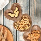 Orion, Mango, talerz na przekąski, drewniany, serce, 40-16 cm