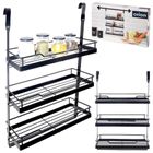 Orion, Radka, półka kuchenna zawieszana na relingu metalowa czarna, 32-11-46 cm