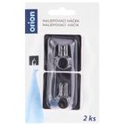 Orion, Radka, wieszak samoprzylepny, haczyk, czarny, 4,5-4,5 cm, 2 szt.