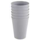 Orion, Sandy, kubki plastikowe, szare, 300 ml, 6 szt.