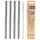 Orion, słomki do napojów, stalowe z czyścikiem 21,5 cm, 5 elementów