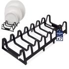 Orion, stojak na pokrywki i talerze, czarny, 30-14-6 cm