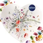 Orion, talerz deserowy porcelanowy, serce, Maki, 17.5-17 cm