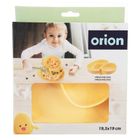 Orion, talerz dla dziecka silikonowy dzielony, żółta kaczka, 19,5-19 cm