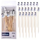 Orion, wykałaczki do przekąsek, bambusowe, bałwan, 13 cm, 20 szt.